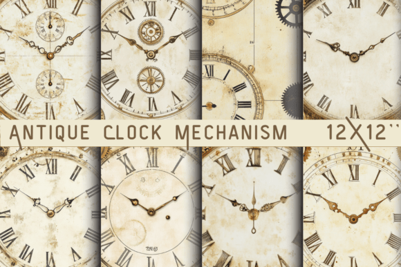 Antique Clock Mechanism Paper: Vintage Aesthetic for Your Projects