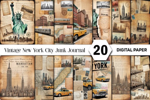 Bring the Big Apple to Your Projects with Vintage New York City Junk Journal Kit