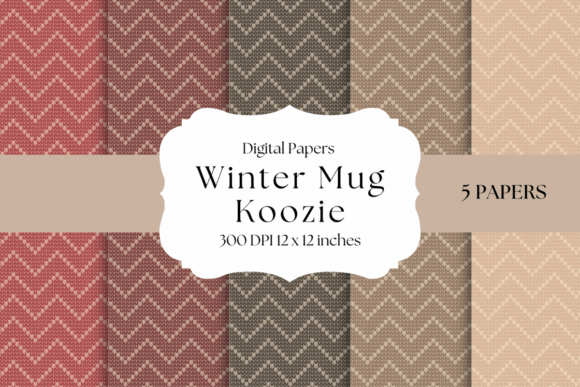 Christmas Mug Koozie Digital Papers: A Cozy Design Foundation