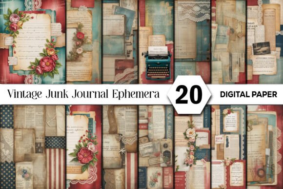 Crafting with Timeless Textures: A Deep Dive into Vintage Junk Journal Ephemera Background
