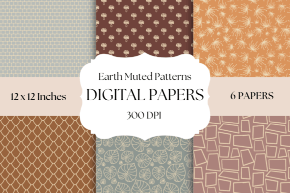 Earth Muted Patterns Digital Papers: A Versatile Design Asset