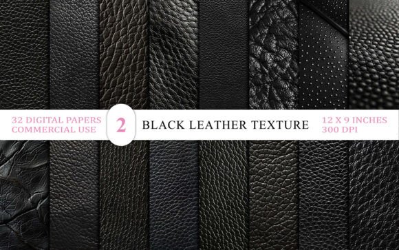 Elevate Your Brand with Realistic Black Leather Textures