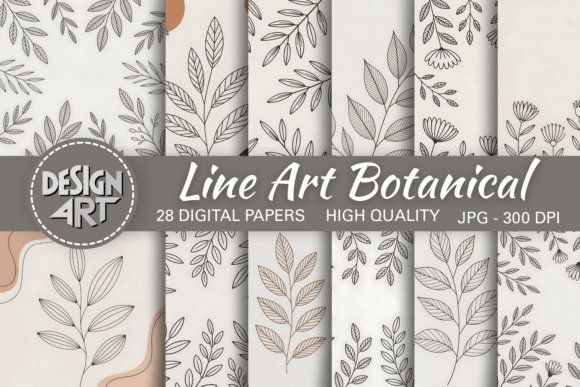 Embrace Timeless Simplicity: The Power of Line Art Botanical Backgrounds