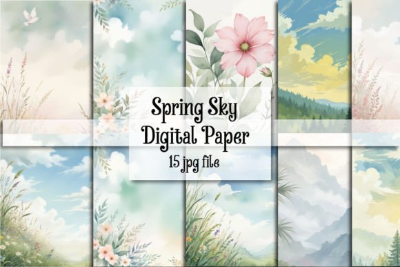 Infusing Your Projects with Ethereal Light: The Spring Sky Watercolor Background