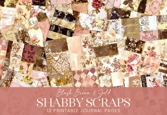 Shabby Chic Pattern Sampler Blush Brown: Your Coordinated Design Toolkit