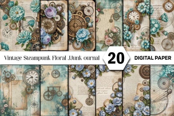 Unleash Your Inner Inventor with a Vintage Steampunk Floral Junk Journal