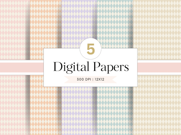 Unlocking Gentle Charm with Pastel Harlequin Digital Papers