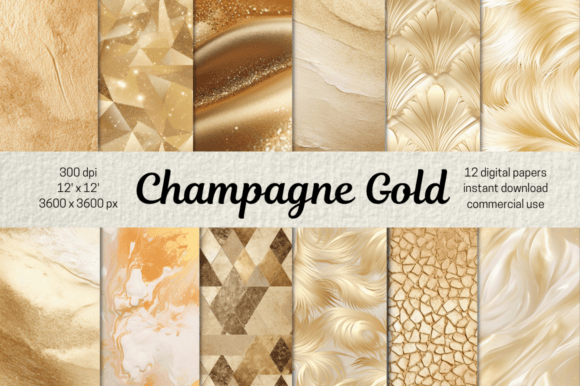 Unlocking Luxury: A Guide to Champagne Gold Metallic Digital Papers