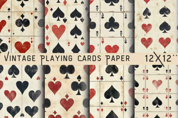 Vintage Playing Cards Paper: Classic Casino Nostalgia for Creators